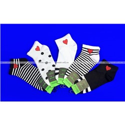 МИНИ носки женские дезодорирующие "СЕРДЕЧКО" укороченные арт. НЕ 01-5