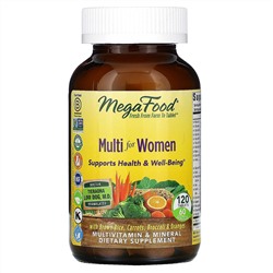 MegaFood, Multi for Women, комплекс витаминов и микроэлементов для женщин, 120 таблеток