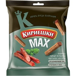 «Кириешки», сухарики со вкусом охотничьих колбасок, 40 гр. Яшкино