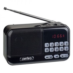 Мини аудио система Perfeo ASPEN i20, MP3, FM, черный (PF_B4059)