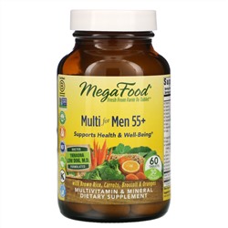 MegaFood, Multi for Men 55+, мультивитамины для мужчин старше 55 лет, 60 таблеток