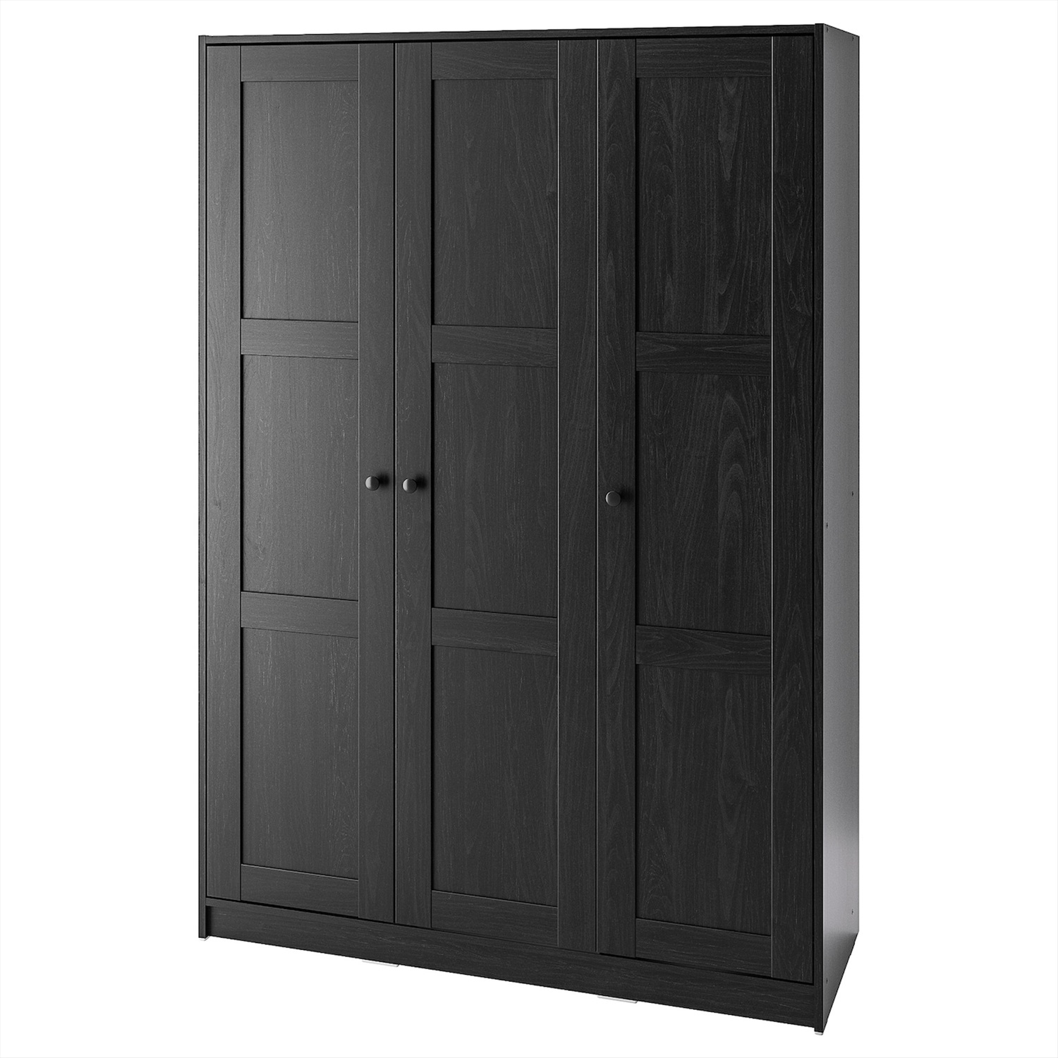Rakkestad Раккестад гардероб 3-дверный, черно-коричневый117x176 см