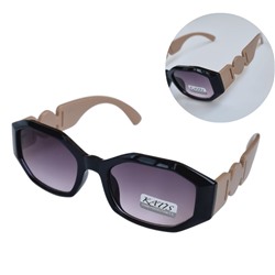 Солнцезащитные женские очки KATIS, черные, бежевые дужки, К3228 С6, арт. 219.128