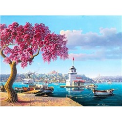 Розовое дерево у моря