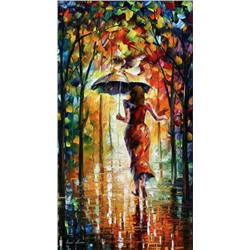 Набор Мозаика Алмазная Вышивка, Девушка с зонтом, рисунок с клеевой основой, 81×30см